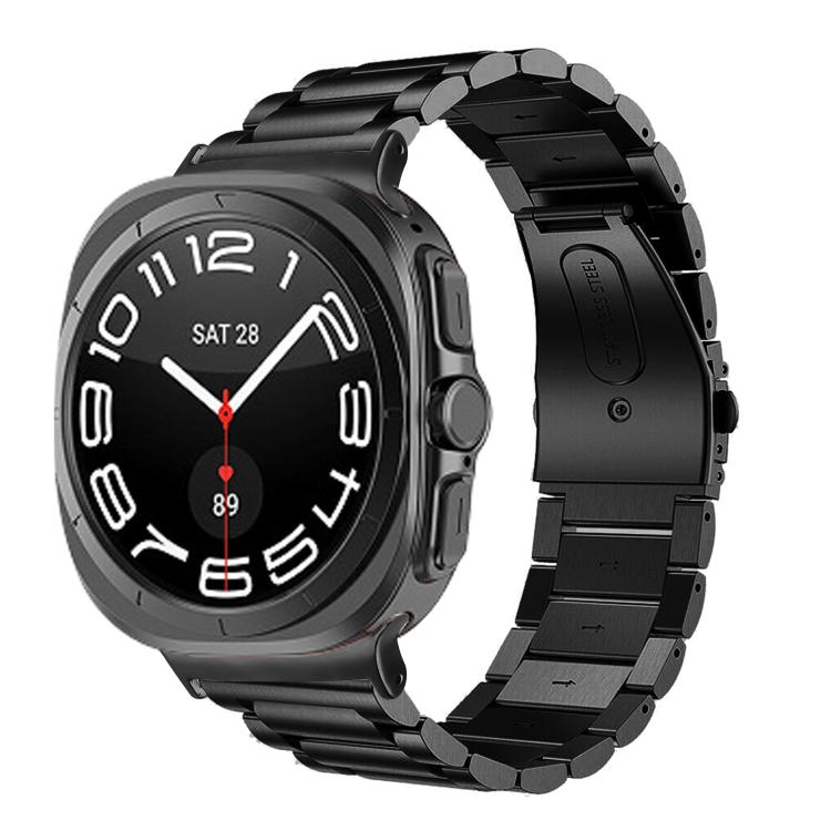 三連ビーズ ステンレス製ウォッチバンド、Samsung Galaxy Watch Ultra 47mm / Ultra 2025用