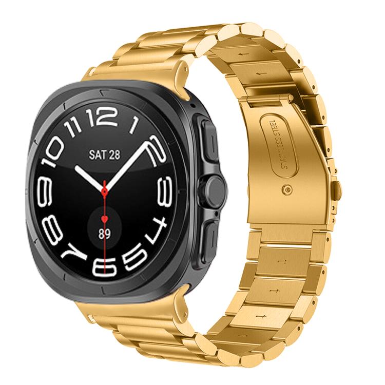 三連ビーズ ステンレス製ウォッチバンド、Samsung Galaxy Watch Ultra 47mm / Ultra 2025用