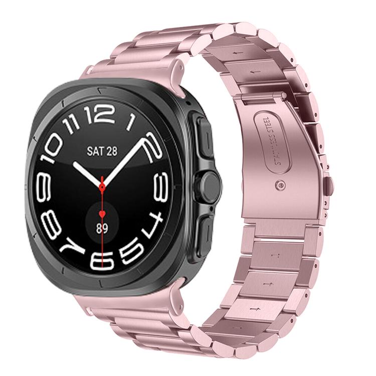 三連ビーズ ステンレス製ウォッチバンド、Samsung Galaxy Watch Ultra 47mm / Ultra 2025用