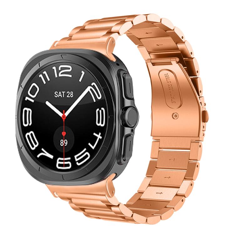 三連ビーズ ステンレス製ウォッチバンド、Samsung Galaxy Watch Ultra 47mm / Ultra 2025用
