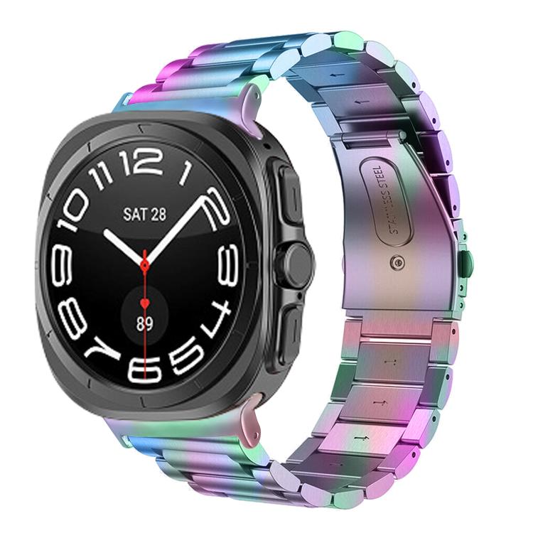 三連ビーズ ステンレス製ウォッチバンド、Samsung Galaxy Watch Ultra 47mm / Ultra 2025用