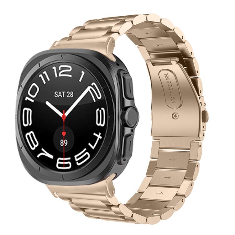 三連ビーズ ステンレス製ウォッチバンド、Samsung Galaxy Watch Ultra 47mm / Ultra 2025用