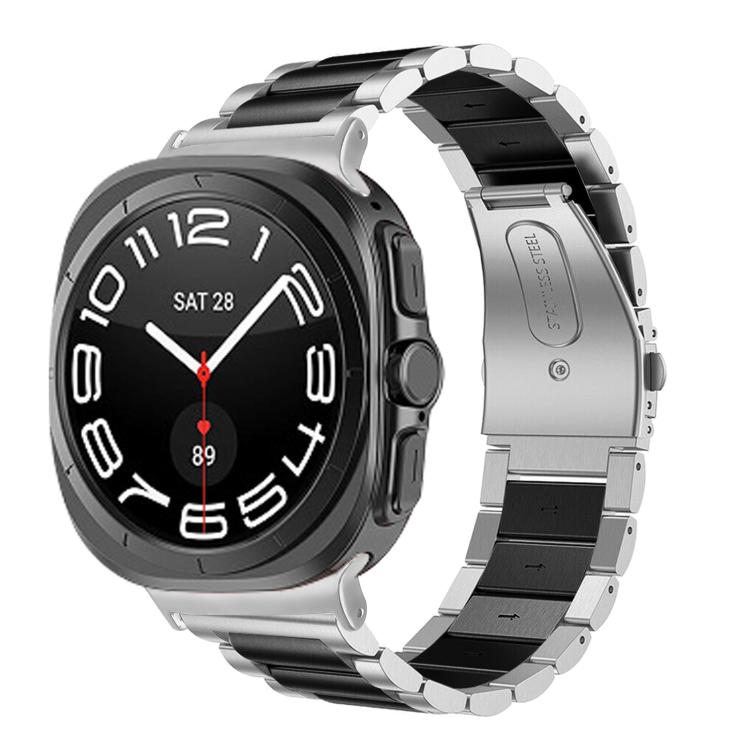 三連ビーズ ステンレス製ウォッチバンド、Samsung Galaxy Watch Ultra 47mm / Ultra 2025用