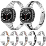 スリービーズ スリムステンレススチールウォッチバンド、Samsung Galaxy Watch Ultra 47mm / Ultra 2025用