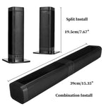 BKS-33 5.0 テレビホームワイヤレスサウンドバー、TF対応、取り外し・連結可能、3Dステレオ効果