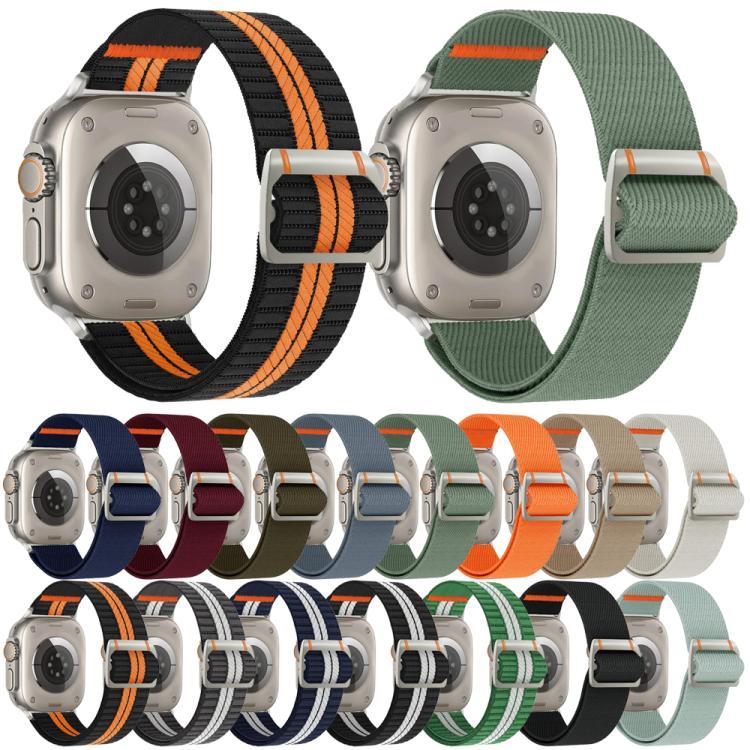 ウォッチマン機械式バックルナイロンウォッチバンド、Apple Watch 46mm / 49mm / 45mm / 44mm用、Apple Watch 42mm / 41mm / 40mm / 38mm用