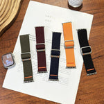 ウォッチマン機械式バックルナイロンウォッチバンド、Apple Watch 46mm / 49mm / 45mm / 44mm用、Apple Watch 42mm / 41mm / 40mm / 38mm用