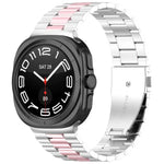 スリービーズ ステンレススチールウォッチバンド（取り外し工具付き）、Samsung Galaxy Watch Ultra 47mm / Ultra 2025用、Samsung Galaxy Watch8 / Watch8 Classic用