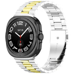 スリービーズ ステンレススチールウォッチバンド（取り外し工具付き）、Samsung Galaxy Watch Ultra 47mm / Ultra 2025用、Samsung Galaxy Watch8 / Watch8 Classic用