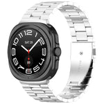 スリービーズ ステンレススチールウォッチバンド（取り外し工具付き）、Samsung Galaxy Watch Ultra 47mm / Ultra 2025用、Samsung Galaxy Watch8 / Watch8 Classic用