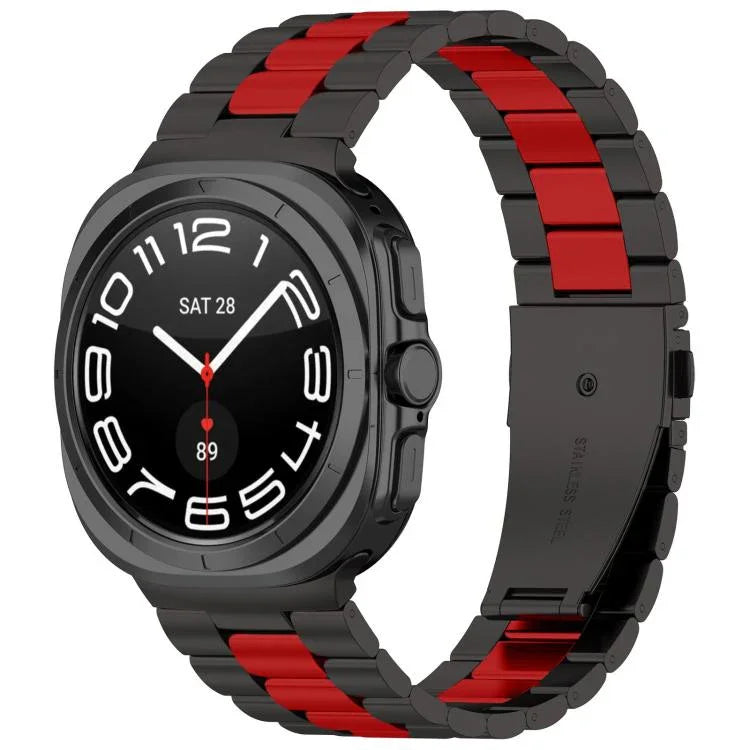 スリービーズ ステンレススチールウォッチバンド（取り外し工具付き）、Samsung Galaxy Watch Ultra 47mm / Ultra 2025用、Samsung Galaxy Watch8 / Watch8 Classic用