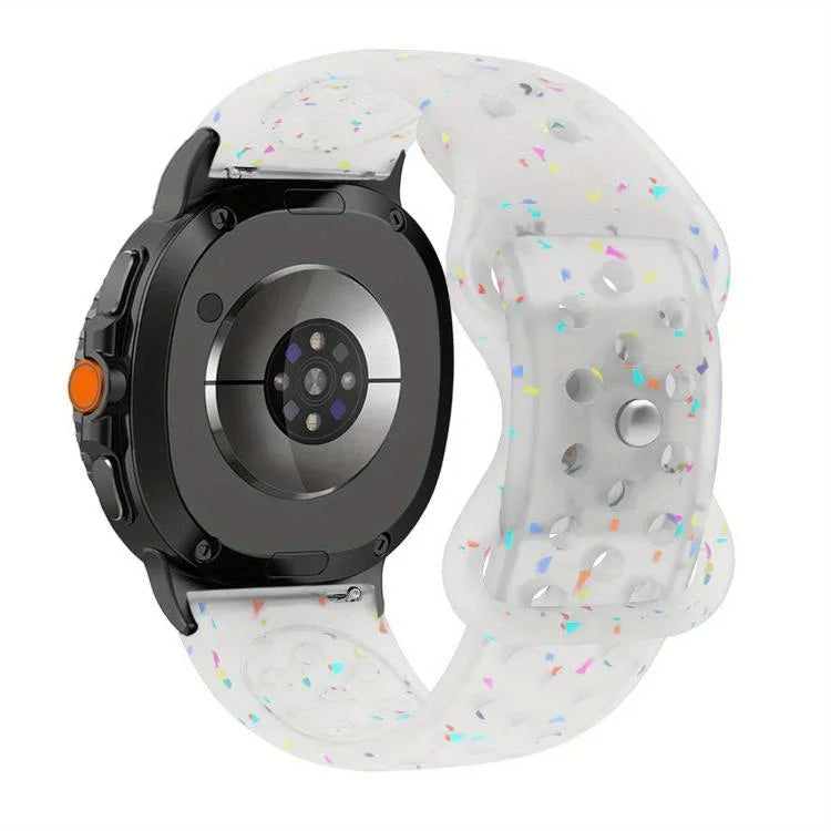 エコフレンドリー 粒状カラフルドット シリコンウォッチバンド、Samsung Galaxy Watch8 / Watch8 Classic用