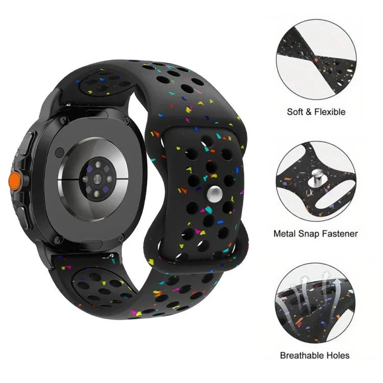 エコフレンドリー 粒状カラフルドット シリコンウォッチバンド、Samsung Galaxy Watch8 / Watch8 Classic用