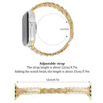 レース縁取りダイヤモンド合金メタルウォッチバンド、Apple Watch 46mm / 49mm / 45mm / 44mm用、Apple Watch 42mm / 41mm / 40mm / 38mm用