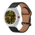 クラシックバックル 本革ウォッチバンド、Samsung Galaxy Watch8 / Watch8 Classic用