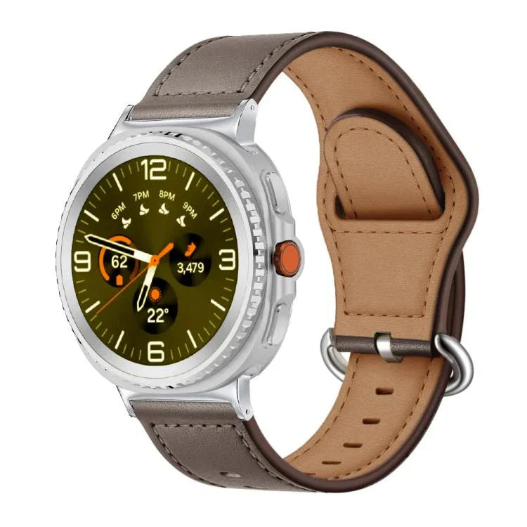 クラシックバックル 本革ウォッチバンド、Samsung Galaxy Watch8 / Watch8 Classic用