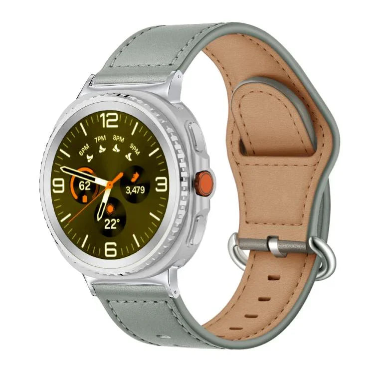 クラシックバックル 本革ウォッチバンド、Samsung Galaxy Watch8 / Watch8 Classic用