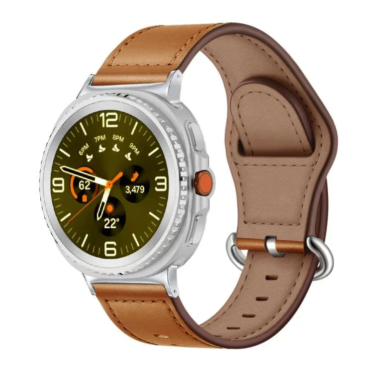 クラシックバックル 本革ウォッチバンド、Samsung Galaxy Watch8 / Watch8 Classic用
