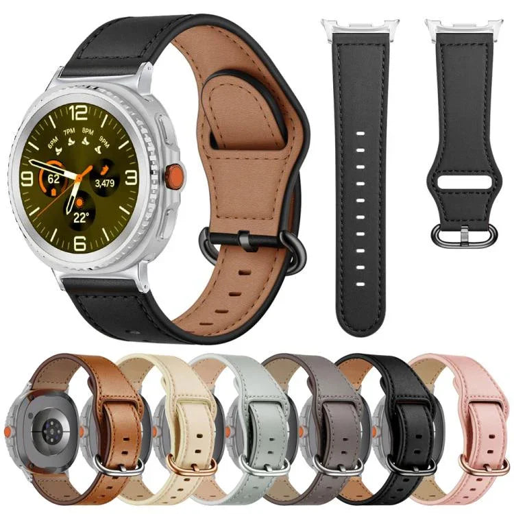 クラシックバックル 本革ウォッチバンド、Samsung Galaxy Watch8 / Watch8 Classic用