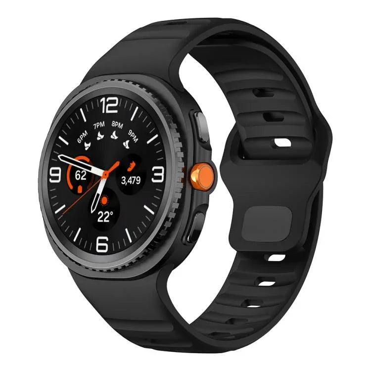 ウェーブリバースバックルシリコンウォッチバンド、Samsung Galaxy Watch8 / Watch8 Classic用