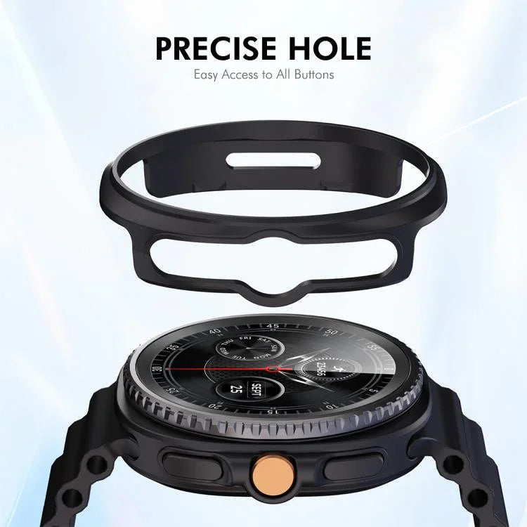 ENKAY ハットプリンス 2イン1 単色PCウォッチカバー フルカバレッジPMMAソフトフィルム付き、Samsung Galaxy Watch8 Classic 46mm用