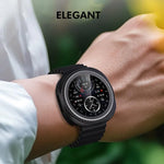 ENKAY ハットプリンス 2イン1 単色PCウォッチカバー フルカバレッジPMMAソフトフィルム付き、Samsung Galaxy Watch8 Classic 46mm用