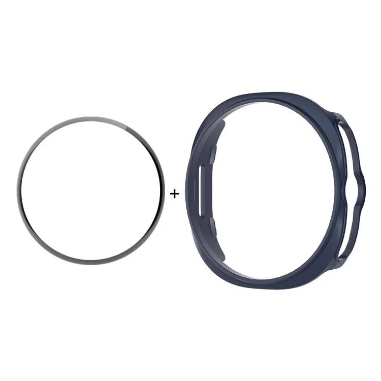 ENKAY ハットプリンス 2イン1 単色PCウォッチカバー フルカバレッジPMMAソフトフィルム付き、Samsung Galaxy Watch8 Classic 46mm用