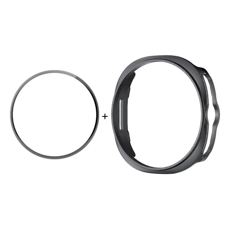 ENKAY ハットプリンス 2イン1 単色PCウォッチカバー フルカバレッジPMMAソフトフィルム付き、Samsung Galaxy Watch8 Classic 46mm用