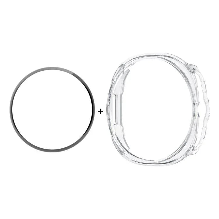 ENKAY ハットプリンス 2イン1 単色PCウォッチカバー フルカバレッジPMMAソフトフィルム付き、Samsung Galaxy Watch8 Classic 46mm用
