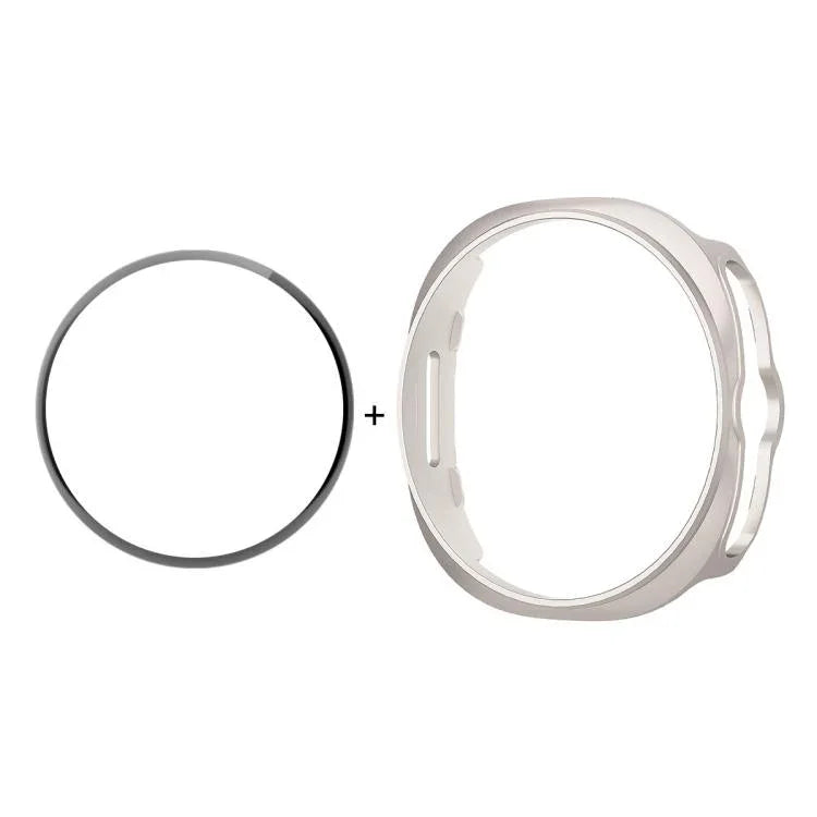 ENKAY ハットプリンス 2イン1 単色PCウォッチカバー フルカバレッジPMMAソフトフィルム付き、Samsung Galaxy Watch8 Classic 46mm用