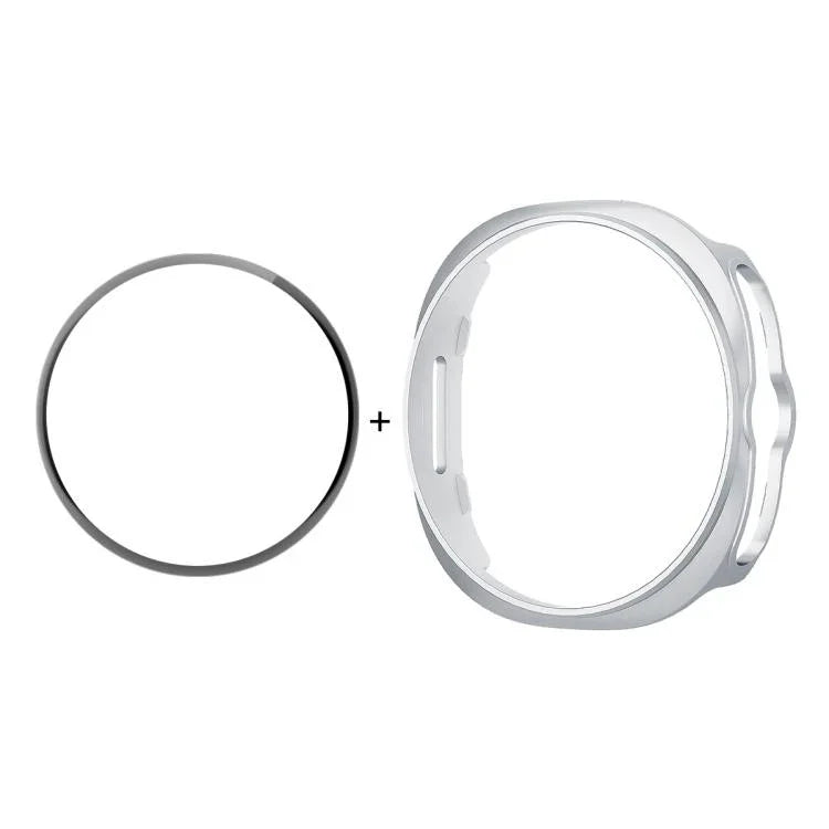 ENKAY ハットプリンス 2イン1 単色PCウォッチカバー フルカバレッジPMMAソフトフィルム付き、Samsung Galaxy Watch8 Classic 46mm用