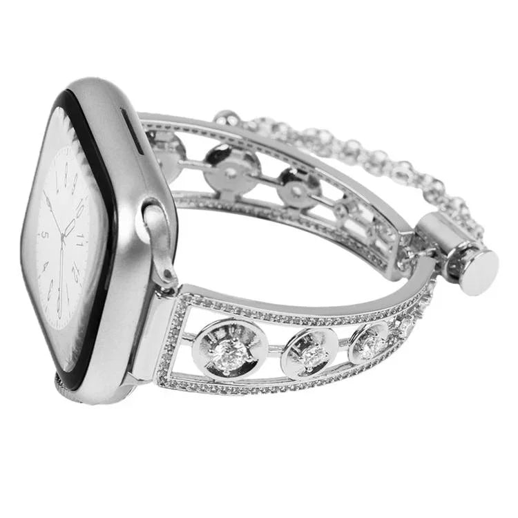 プラチナスタージルコニウムメタルウォッチバンド、Apple Watch 46mm / 49mm / 45mm / 44mm用、Apple Watch 42mm / 41mm / 40mm / 38mm用