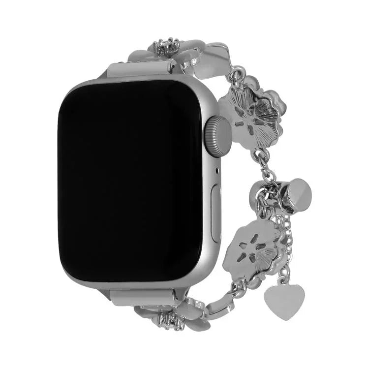 四つ葉のクローバーチェーン合金ウォッチバンド、Apple Watch 46mm / 49mm / 45mm / 44mm用、Apple Watch 42mm / 41mm / 40mm / 38mm用