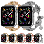 四つ葉のクローバーチェーン合金ウォッチバンド、Apple Watch 46mm / 49mm / 45mm / 44mm用、Apple Watch 42mm / 41mm / 40mm / 38mm用