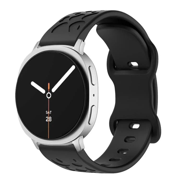 凹型レオパード バタフライバックル シリコンウォッチバンド、Samsung Galaxy Watch8 / Watch8 Classic用