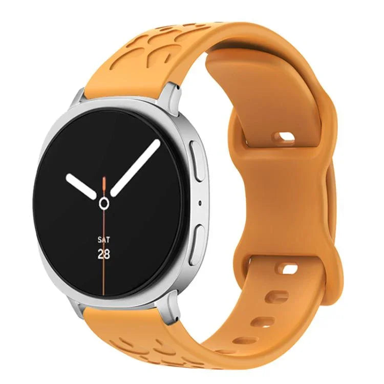 凹型レオパード バタフライバックル シリコンウォッチバンド、Samsung Galaxy Watch8 / Watch8 Classic用