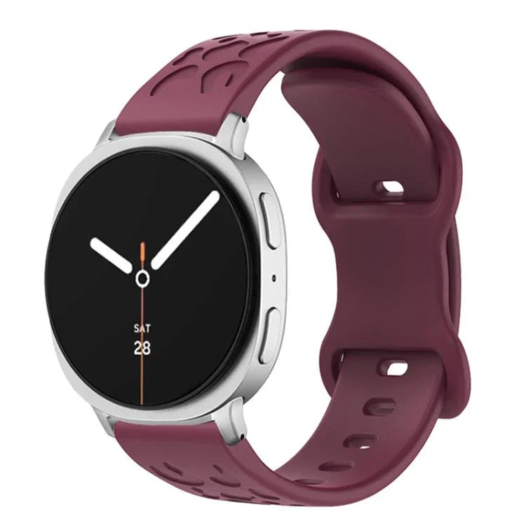 凹型レオパード バタフライバックル シリコンウォッチバンド、Samsung Galaxy Watch8 / Watch8 Classic用