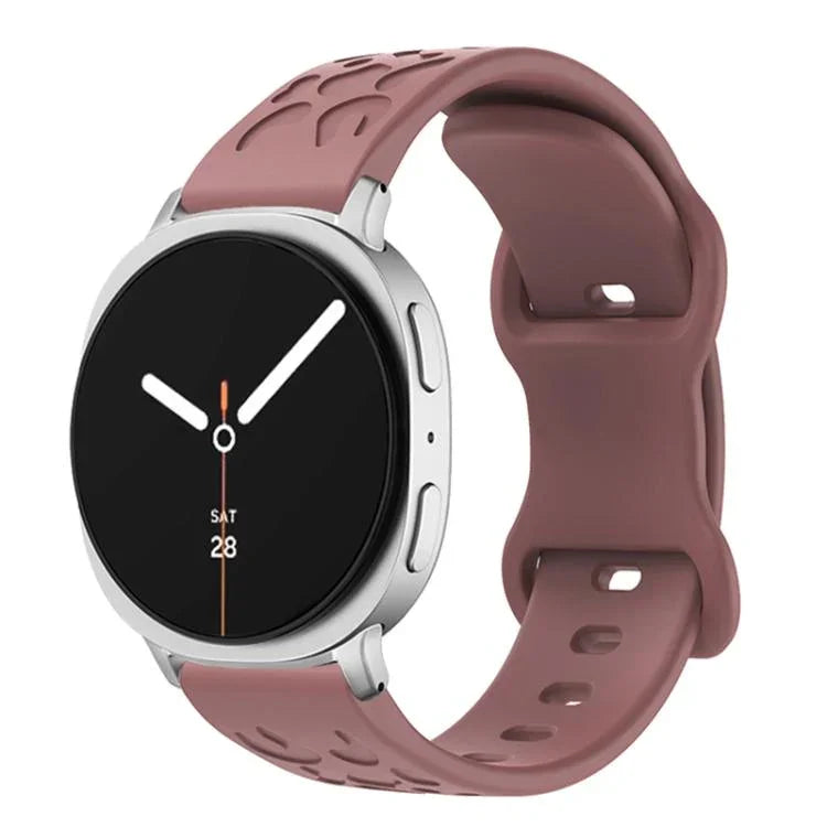 凹型レオパード バタフライバックル シリコンウォッチバンド、Samsung Galaxy Watch8 / Watch8 Classic用