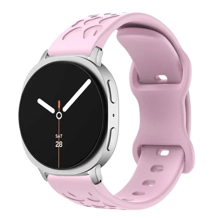 凹型レオパード バタフライバックル シリコンウォッチバンド、Samsung Galaxy Watch8 / Watch8 Classic用