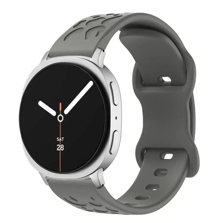 凹型レオパード バタフライバックル シリコンウォッチバンド、Samsung Galaxy Watch8 / Watch8 Classic用