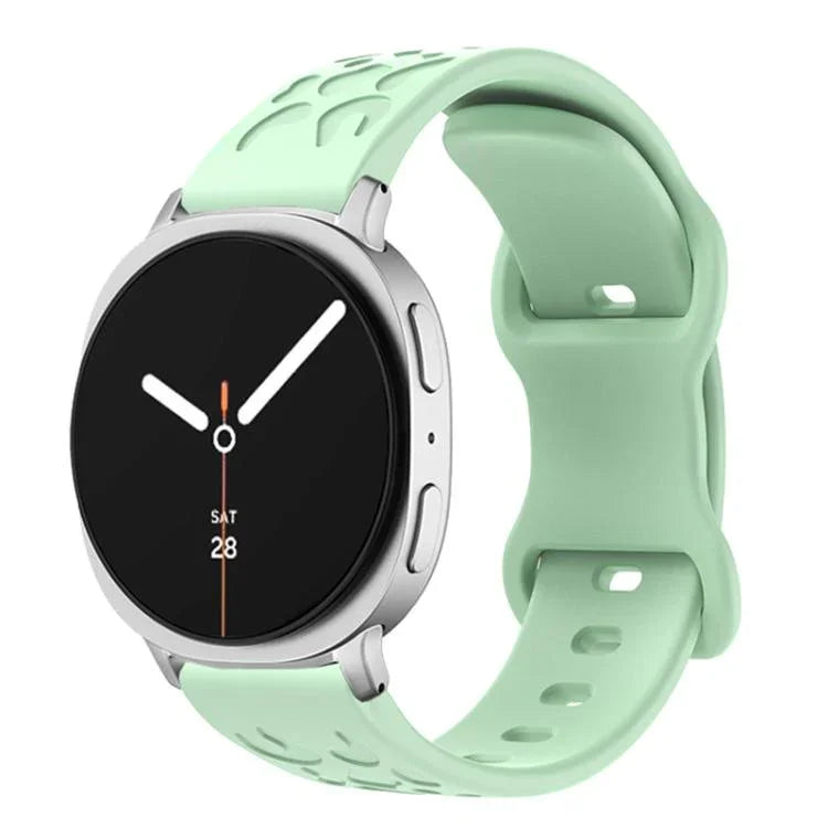 凹型レオパード バタフライバックル シリコンウォッチバンド、Samsung Galaxy Watch8 / Watch8 Classic用
