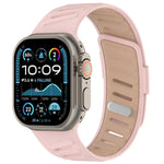 斜めバックル通気性ツートーンシリコンウォッチバンド、Apple Watch 46mm / 49mm / 45mm / 44mm用