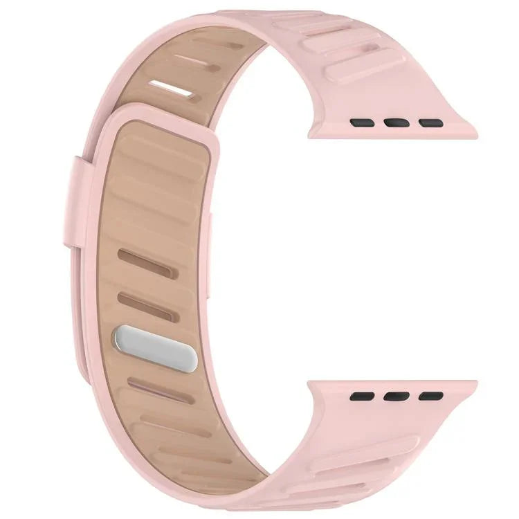 斜めバックル通気性ツートーンシリコンウォッチバンド、Apple Watch 46mm / 49mm / 45mm / 44mm用
