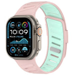 斜めバックル通気性ツートーンシリコンウォッチバンド、Apple Watch 46mm / 49mm / 45mm / 44mm用