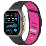 斜めバックル通気性ツートーンシリコンウォッチバンド、Apple Watch 46mm / 49mm / 45mm / 44mm用