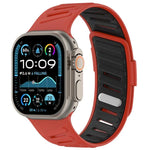 斜めバックル通気性ツートーンシリコンウォッチバンド、Apple Watch 46mm / 49mm / 45mm / 44mm用