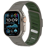 斜めバックル通気性ツートーンシリコンウォッチバンド、Apple Watch 46mm / 49mm / 45mm / 44mm用
