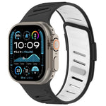 斜めバックル通気性ツートーンシリコンウォッチバンド、Apple Watch 46mm / 49mm / 45mm / 44mm用