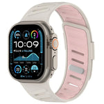 斜めバックル通気性ツートーンシリコンウォッチバンド、Apple Watch 46mm / 49mm / 45mm / 44mm用