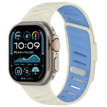 斜めバックル通気性ツートーンシリコンウォッチバンド、Apple Watch 46mm / 49mm / 45mm / 44mm用